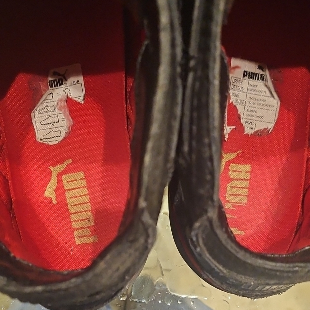 Puma Black and Gold High-Top Sneakers - Picture 5 of 9